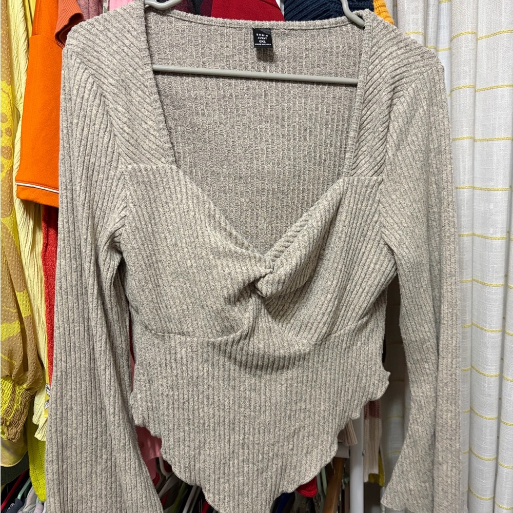 SHEIN Ribbed Knit Top